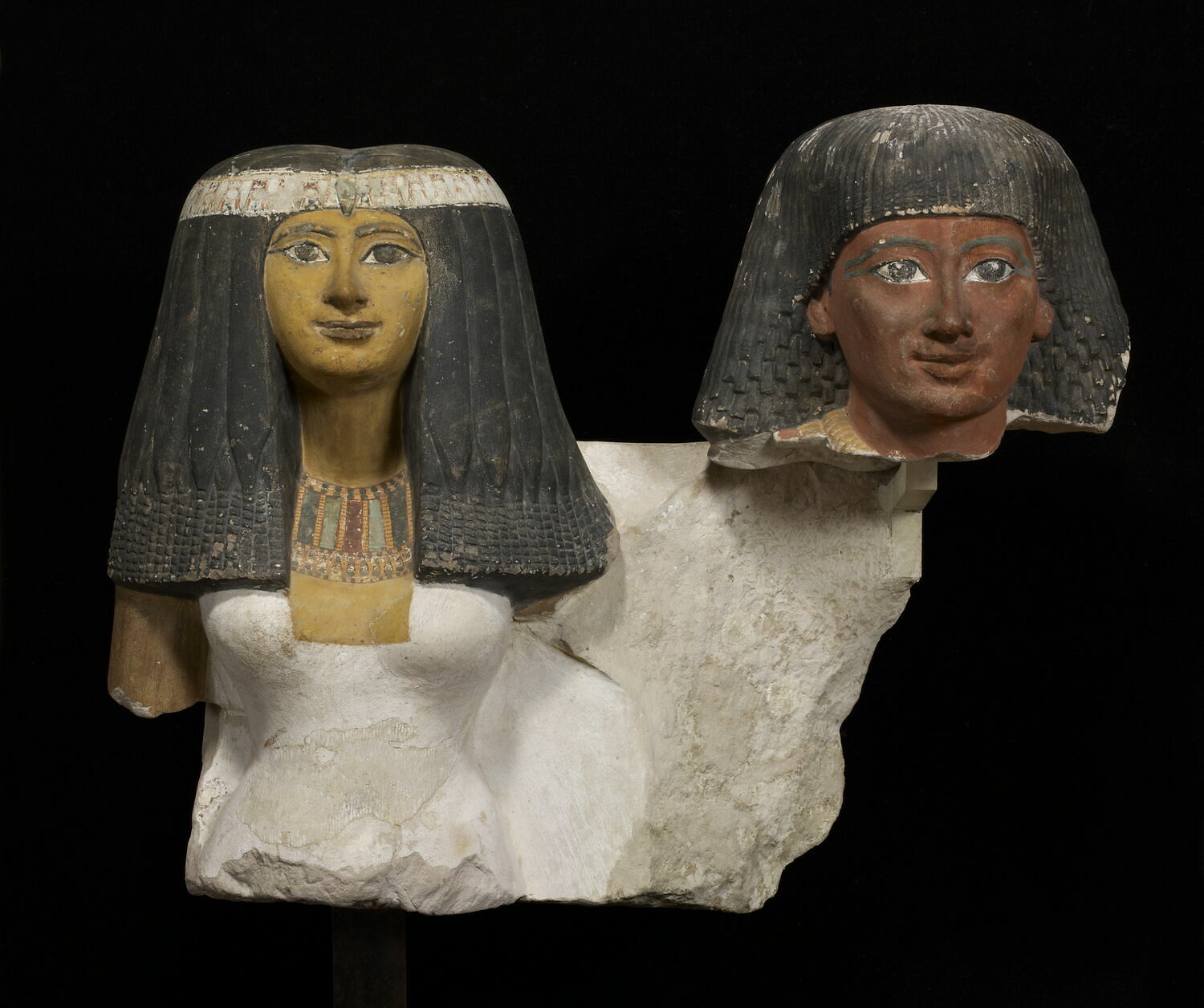 statue de couple, Amenhotep II (mention de personnage) (-1425 - -1398)