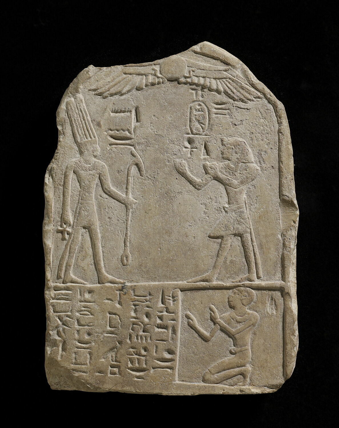 stèle cintrée ; stèle à deux registres, Thoutmosis III (mention de règne) (-1479 - -1425)
