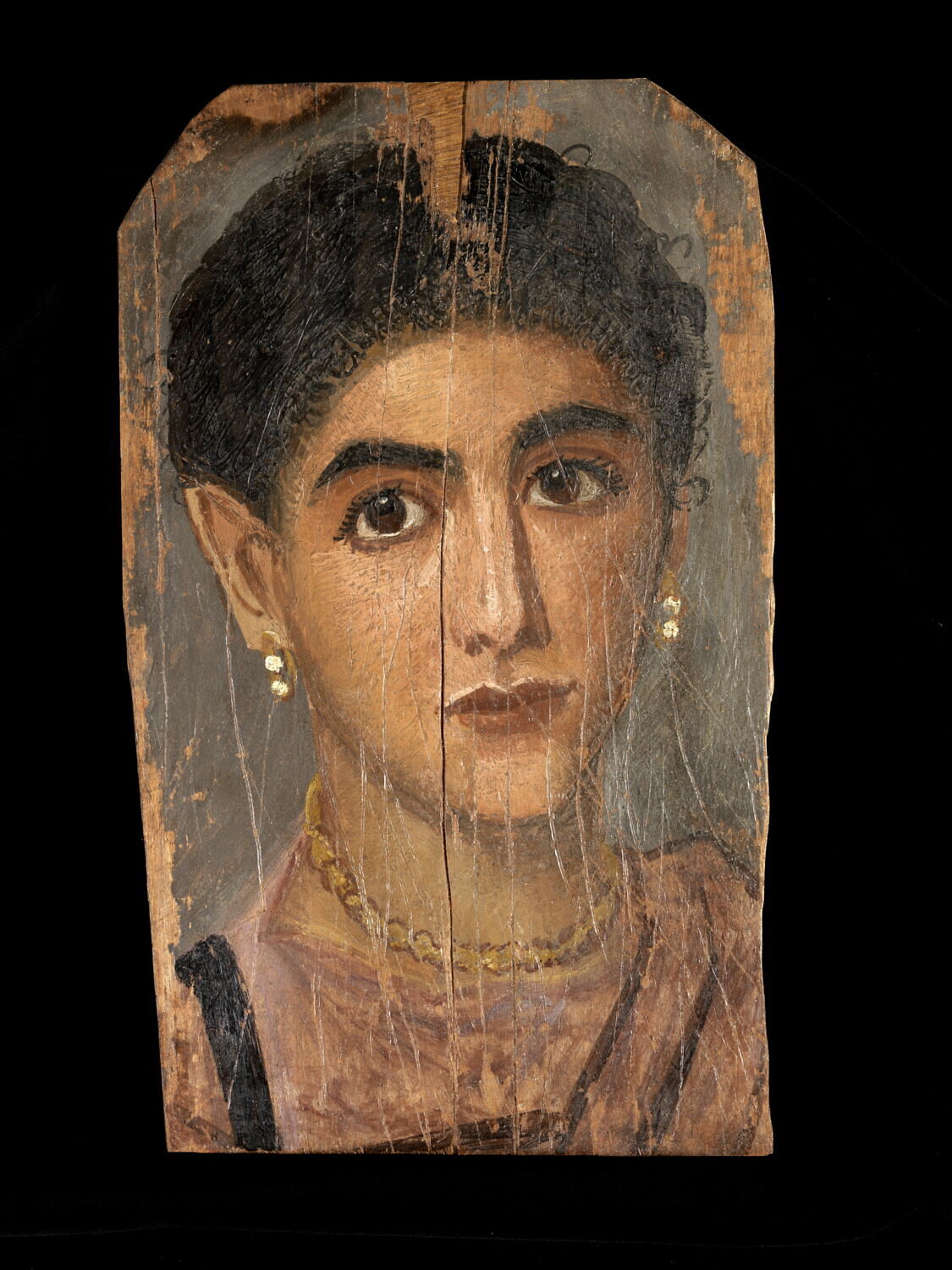 portrait de momie, époque romaine (attribution d'après style) (150 - 200)