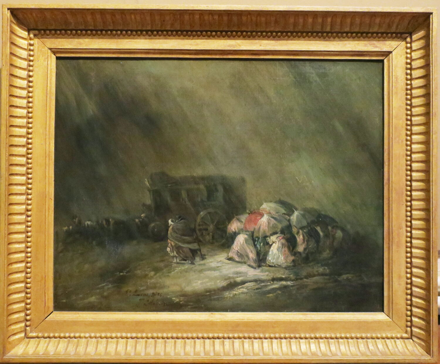 La Diligence sous l'orage, Lucas Velázquez, Eugenio, XIXe siècle (1856)
