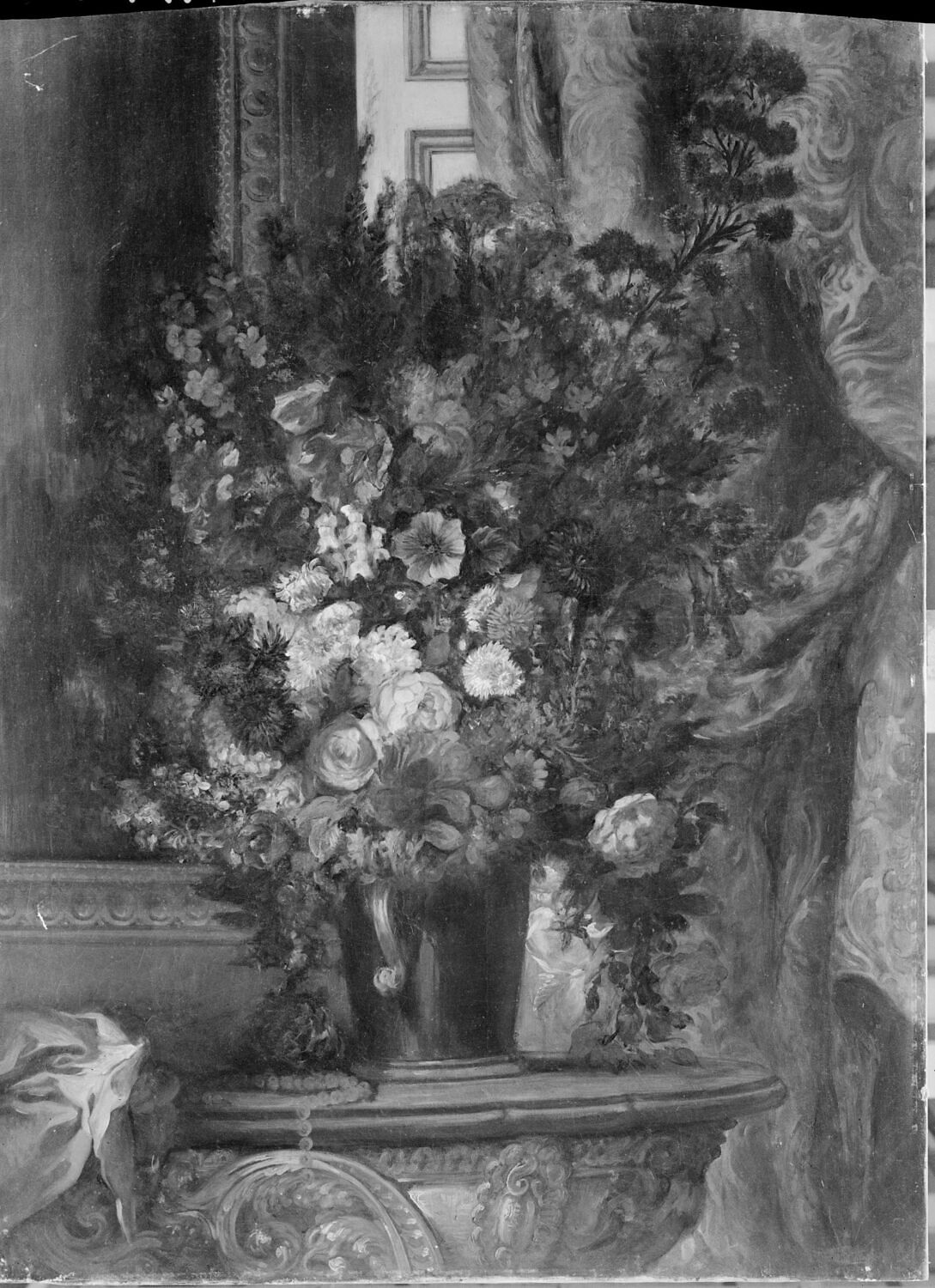 Vase de fleurs à la console, Delacroix, Eugène, 2e quart du XIXe siècle (vers 1848 - 1850)
