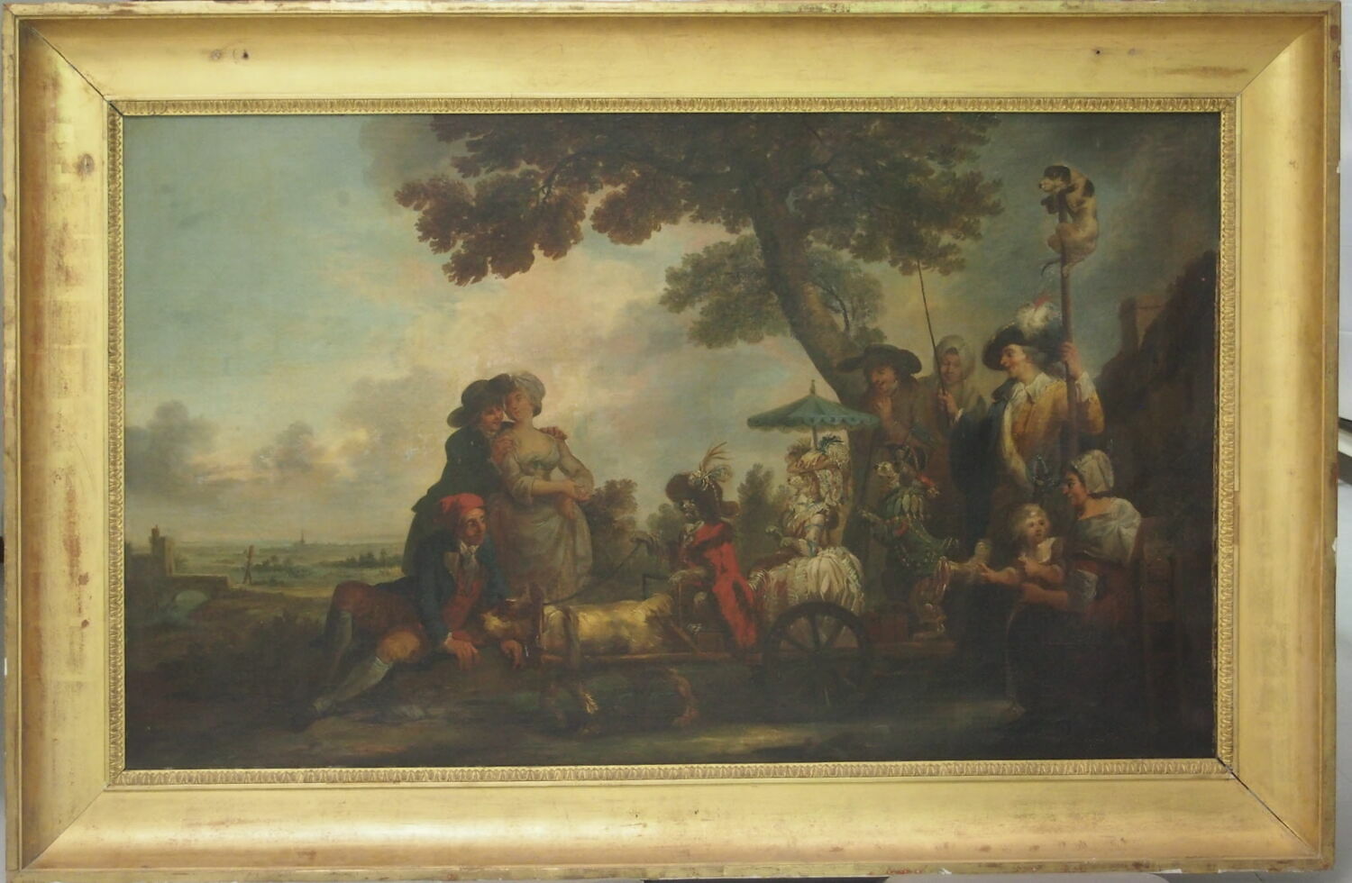 Les Chiens savants, Watteau, Louis Joseph, 4e quart du XVIIIe siècle (1785)