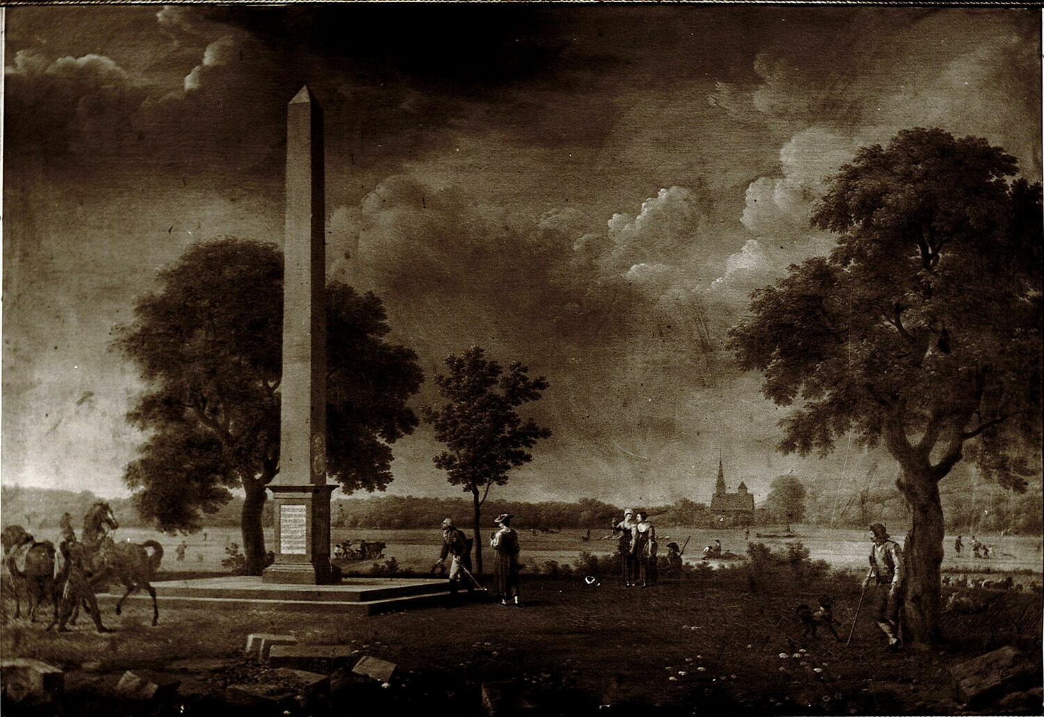 Vue du monument élevé à la mémoire de Henri IV dans la plaine d'Ivry, Bidauld, Jean Joseph Xavier, 1e quart du XIXe siècle (1822)