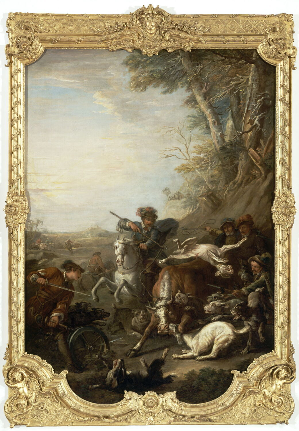 Chasse au taureau sauvage, Parrocel, Charles, 2e quart du XVIIIe siècle (1738)