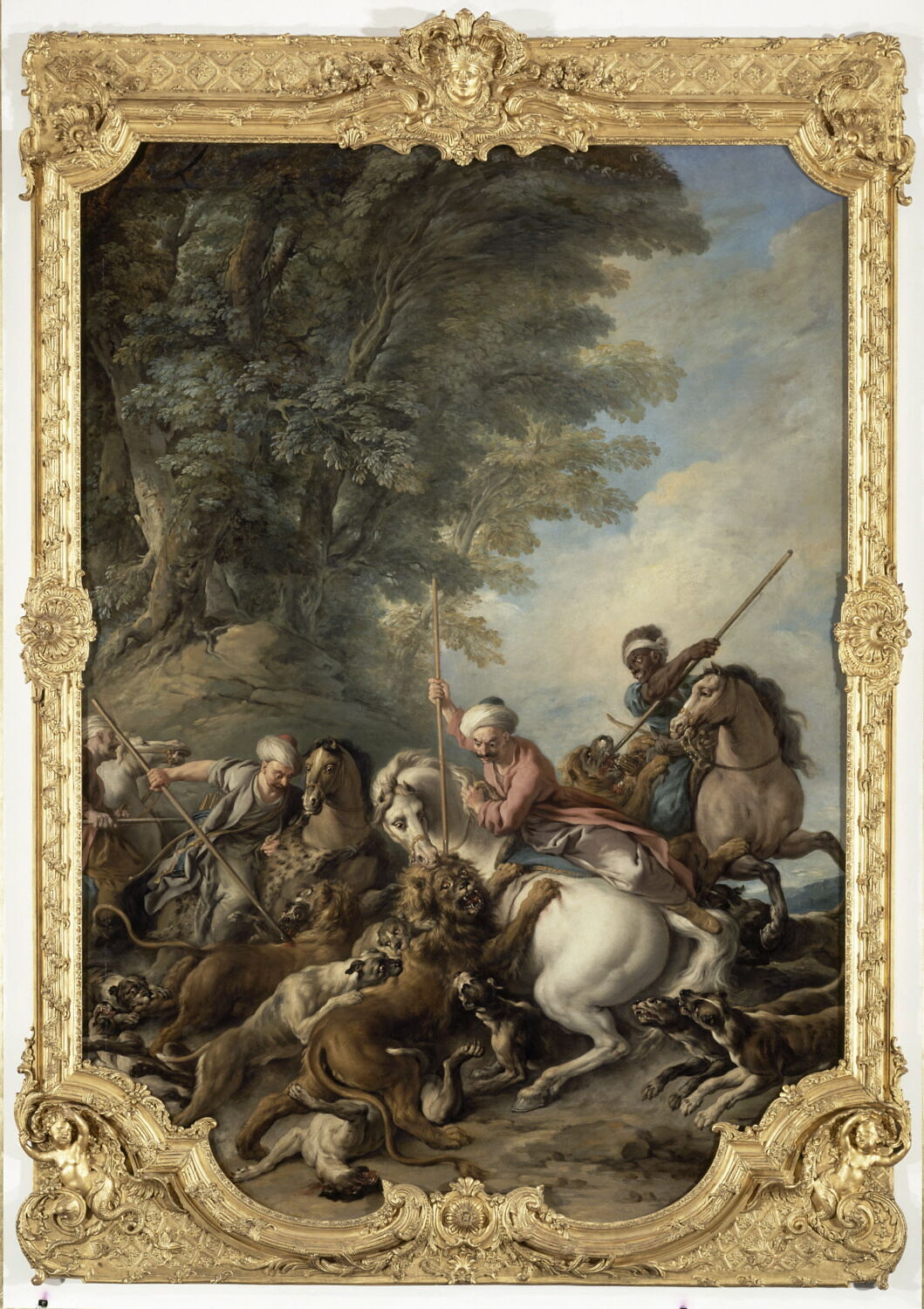 La Chasse au lion, Troy, Jean-François de, XVIIIe siècle (1735)