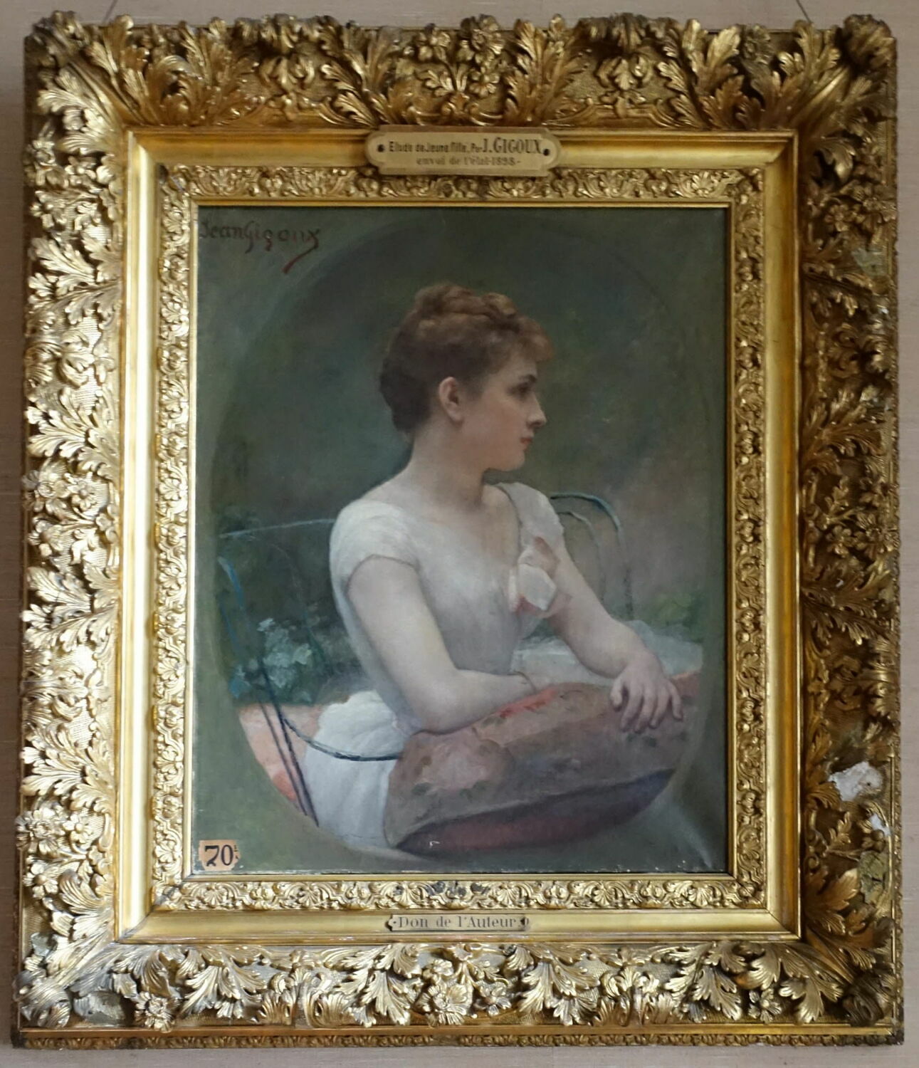 Étude de jeune fille, Gigoux, Jean, XIXe siècle (1800 - 1900)