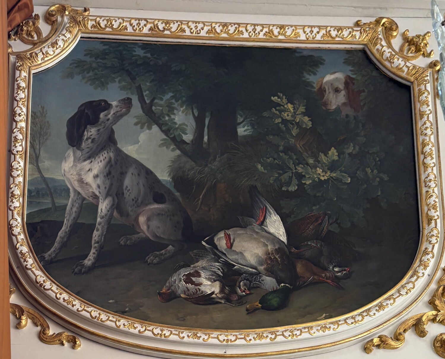 Deux chiens gardant du gibier, Desportes, Alexandre-François, 1e tiers du XVIIIe siècle (1726)