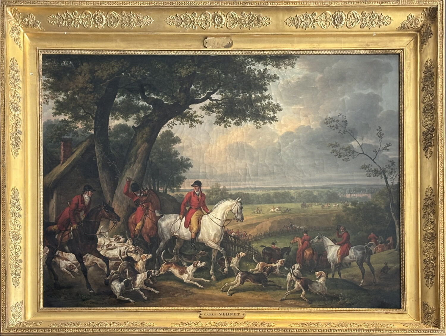 Le Départ pour la chasse. Environs de Fontainebleau, Vernet, Antoine-Charles-Horace, 1e quart du XIXe siècle (1824)