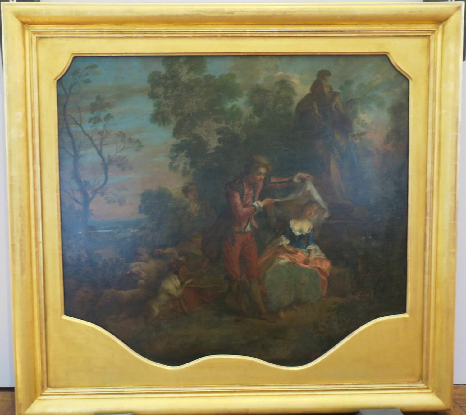 Bergère endormie ou Le berger indiscret, Lancret, Nicolas, Milieu du XVIIIe siècle (vers 1743)