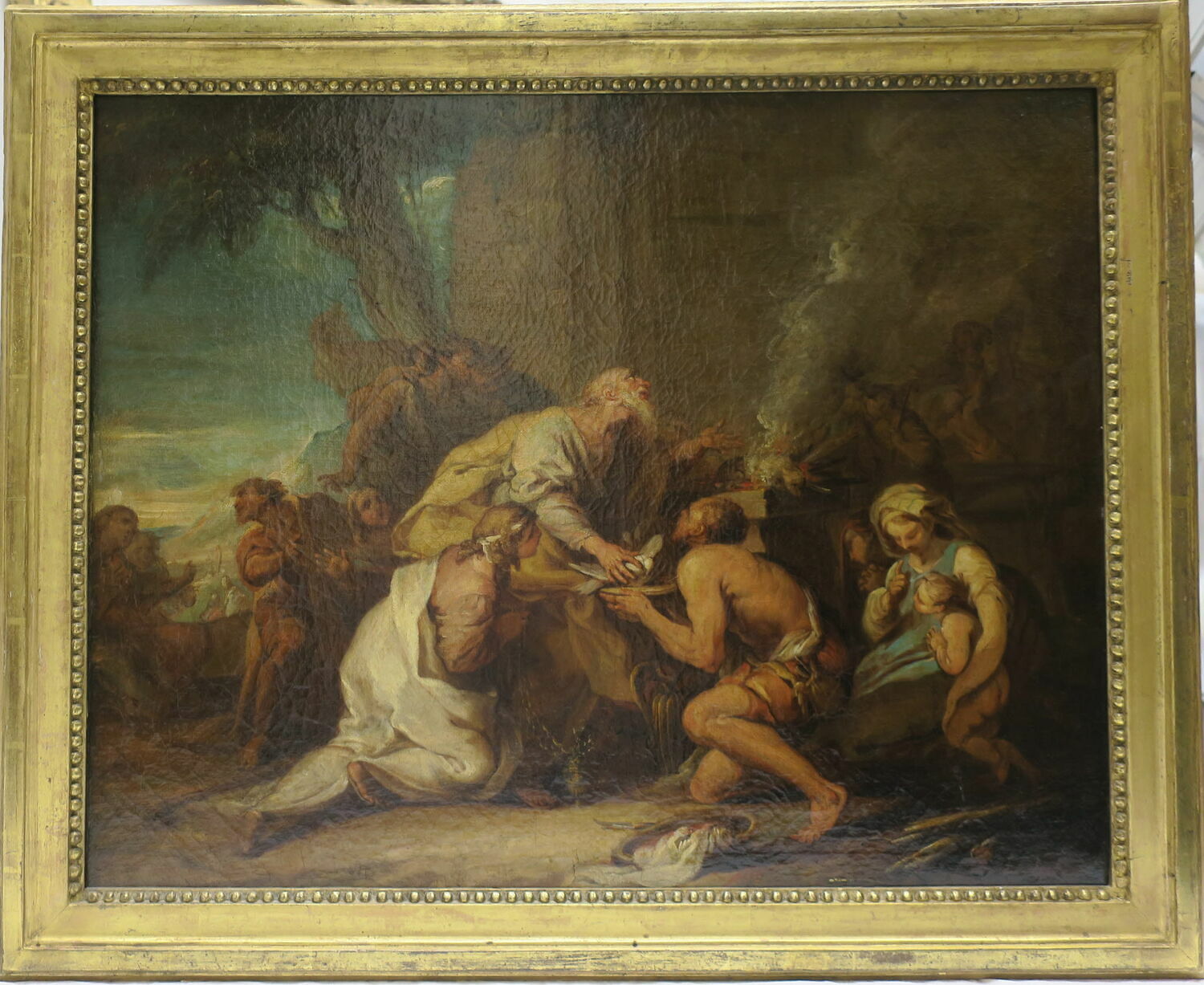 Le Sacrifice de Manué, esquisse, Van Loo, Charles-André, XVIIIe siècle (1700 - 1800)
