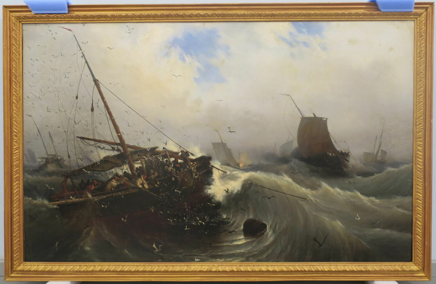 Pêche du hareng par les barques de Dieppe, Garneray, Ambroise Louis, XIXe siècle (1800 - 1900)