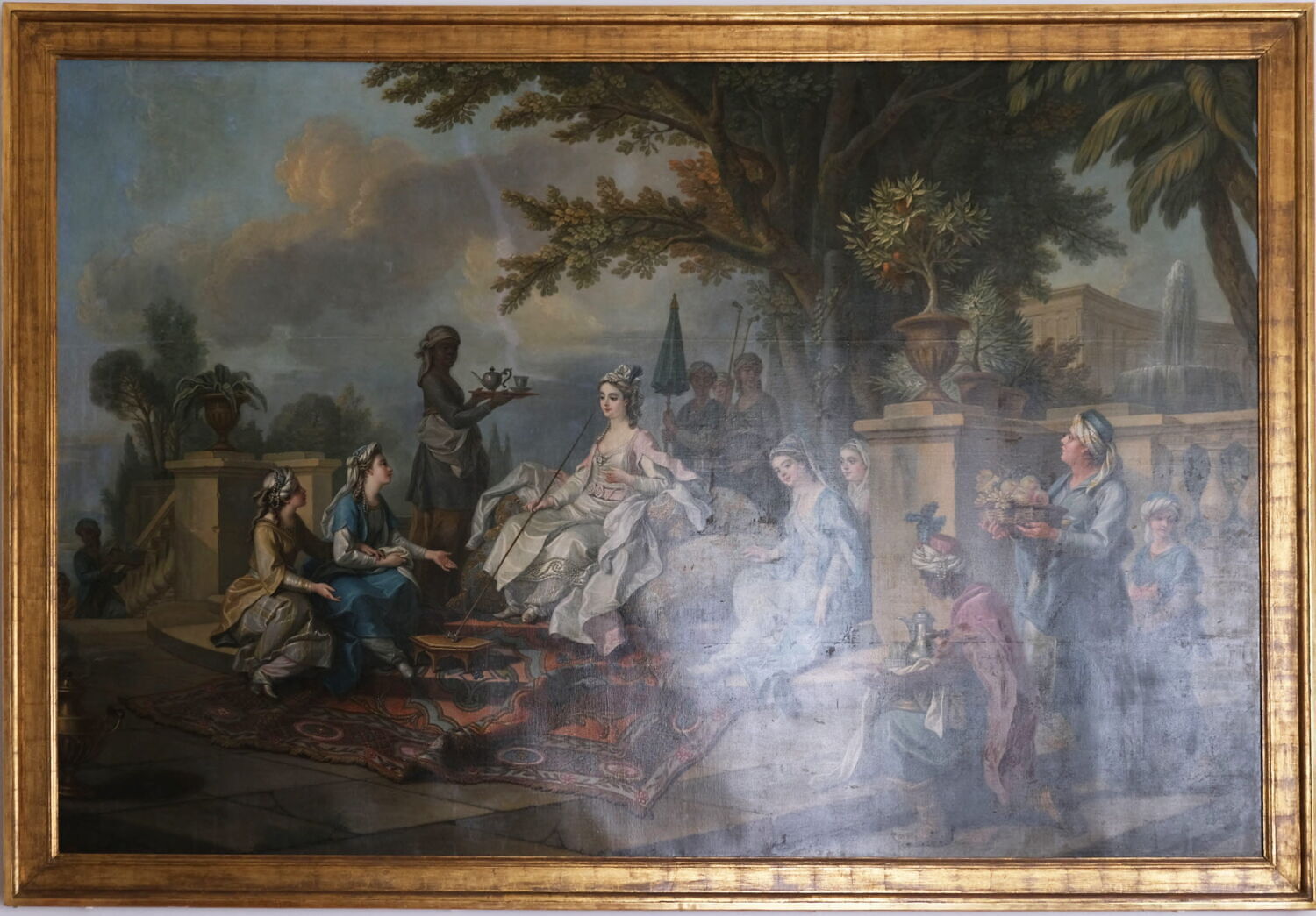 La Sultane favorite avec ses femmes, servie par des eunuques noirs et blancs, Van Loo, Charles-Amédée, 3e quart du XVIIIe siècle (1773)