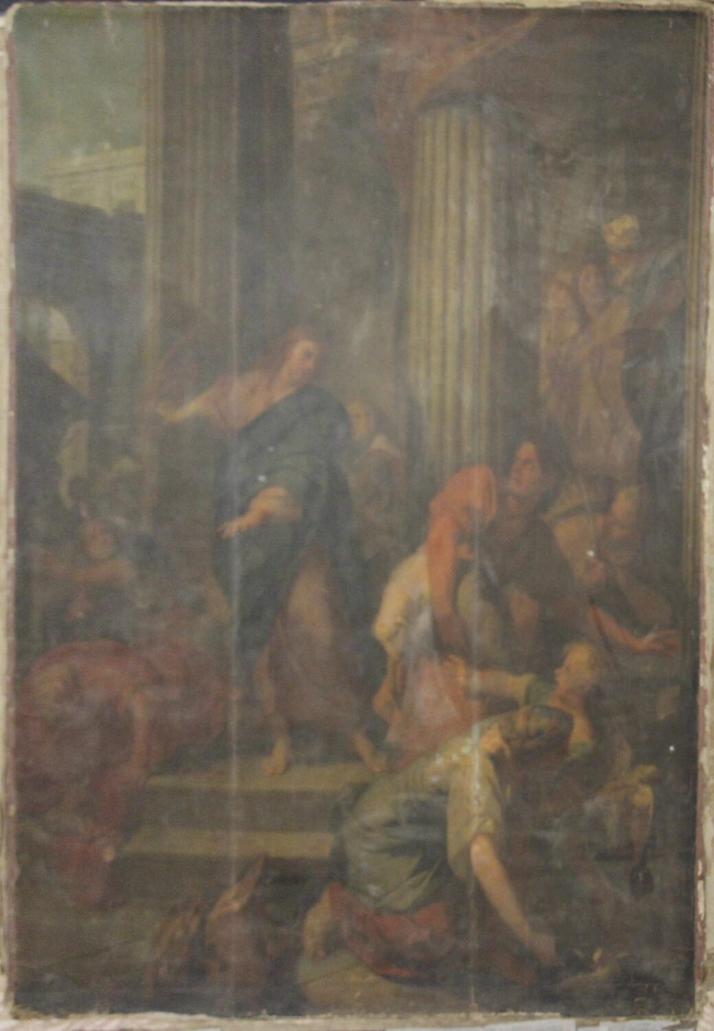 Jésus chassant les marchands du Temple, Hallé, Claude-Guy, Fin du XVIIe siècle (1660 - 1700)