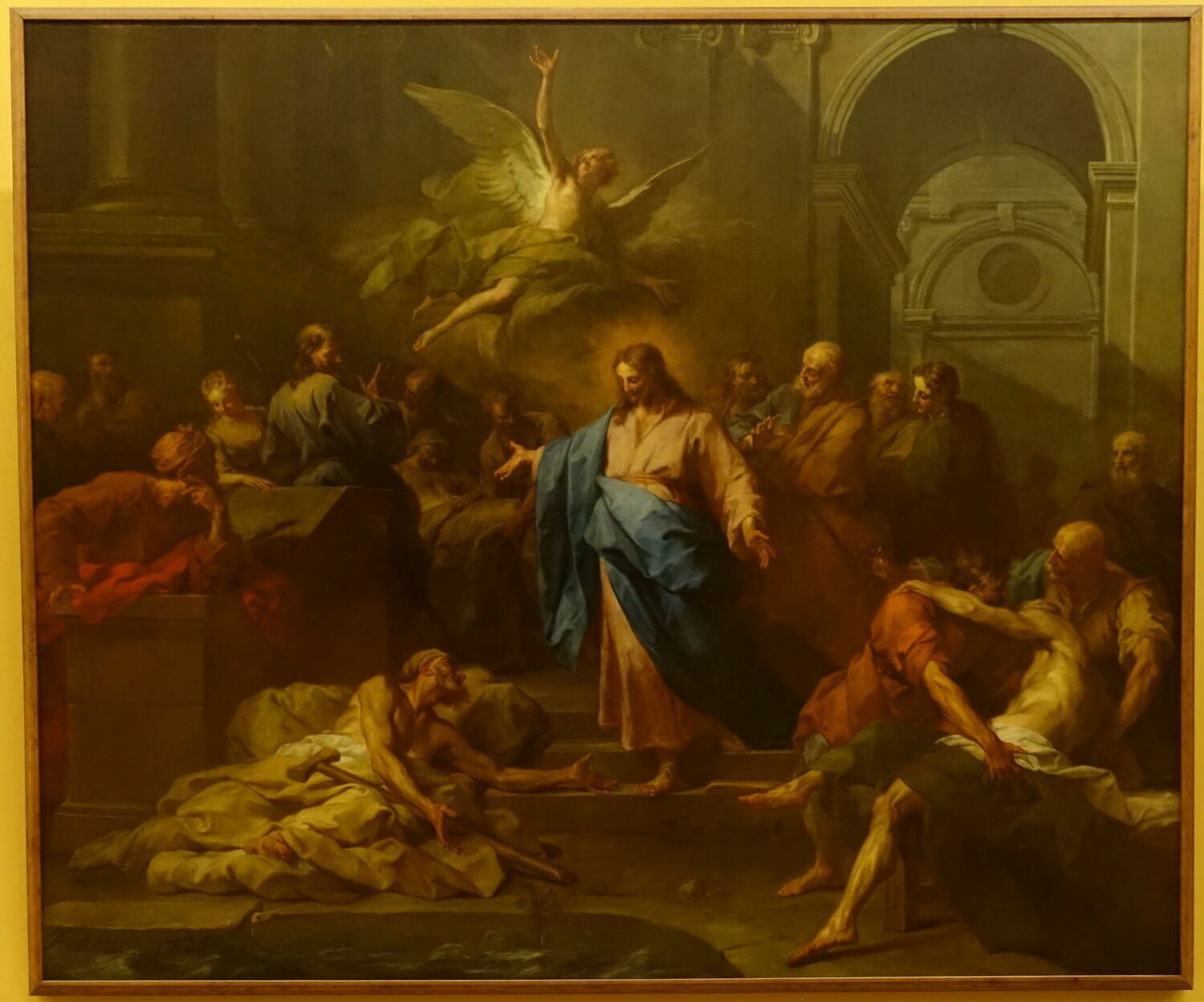 Le Christ guérissant le paralytique, dit aussi La Piscine probatique, Restout, Jean II, XVIIIe siècle (1725)