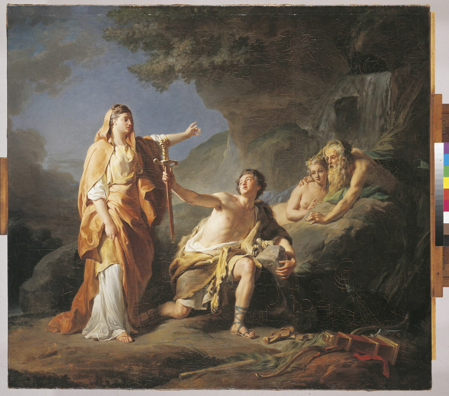 Le Jeune Thésée retrouve les armes d'Egée, son père, Brenet, Nicolas Guy, XVIIIe siècle (1700 - 1800)