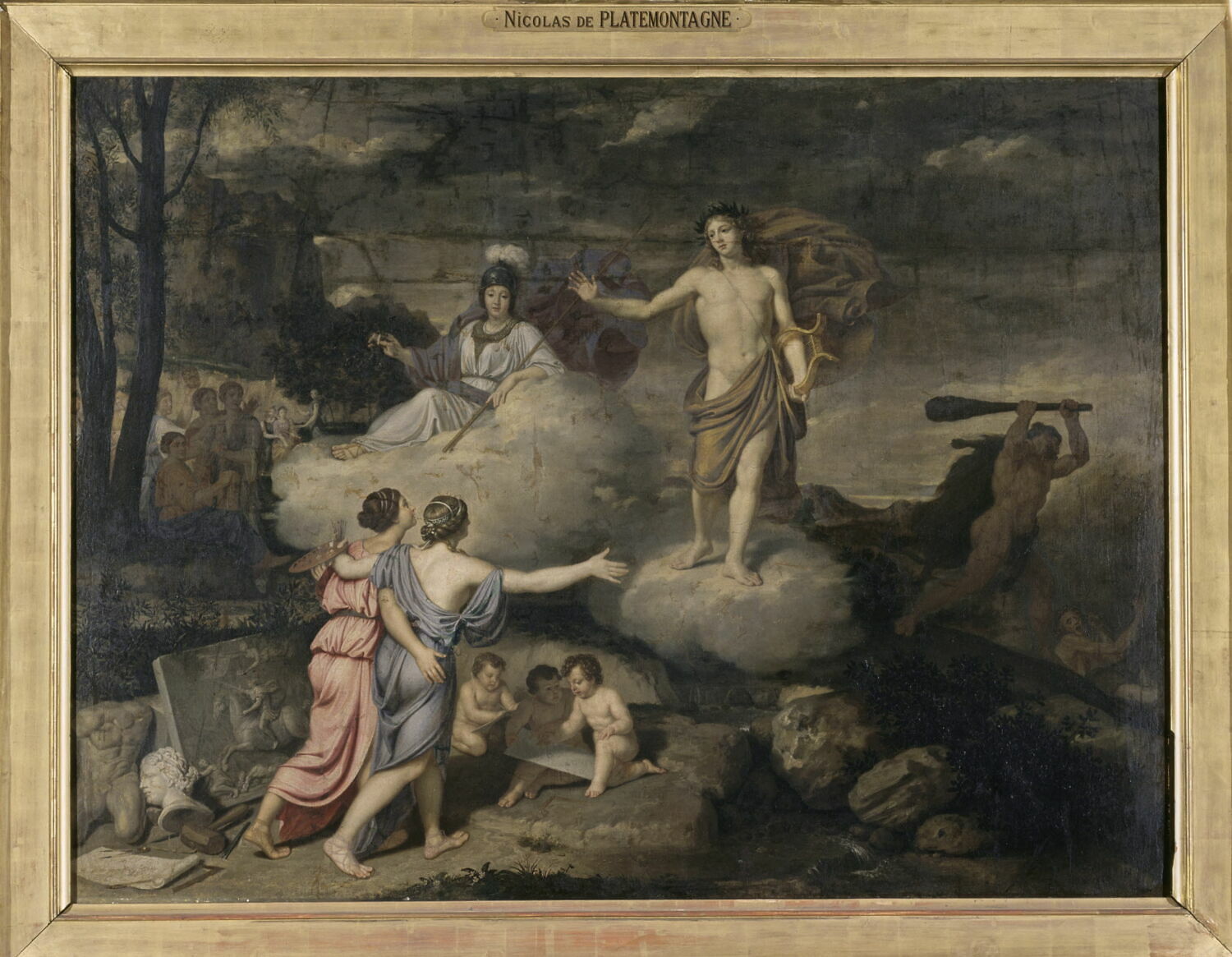 Apollon favorisant les Arts de la Peinture et de la Sculpture, Plattemontagne, XVIIe siècle (1600 - 1700)