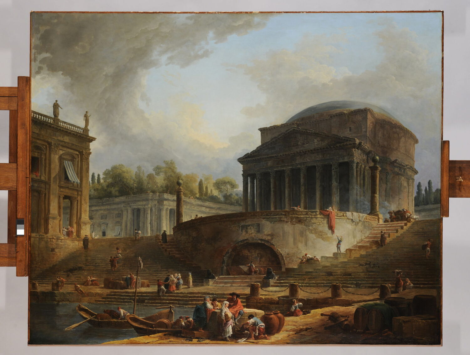 Vue du port de Ripetta, à Rome - Louvre site des collections