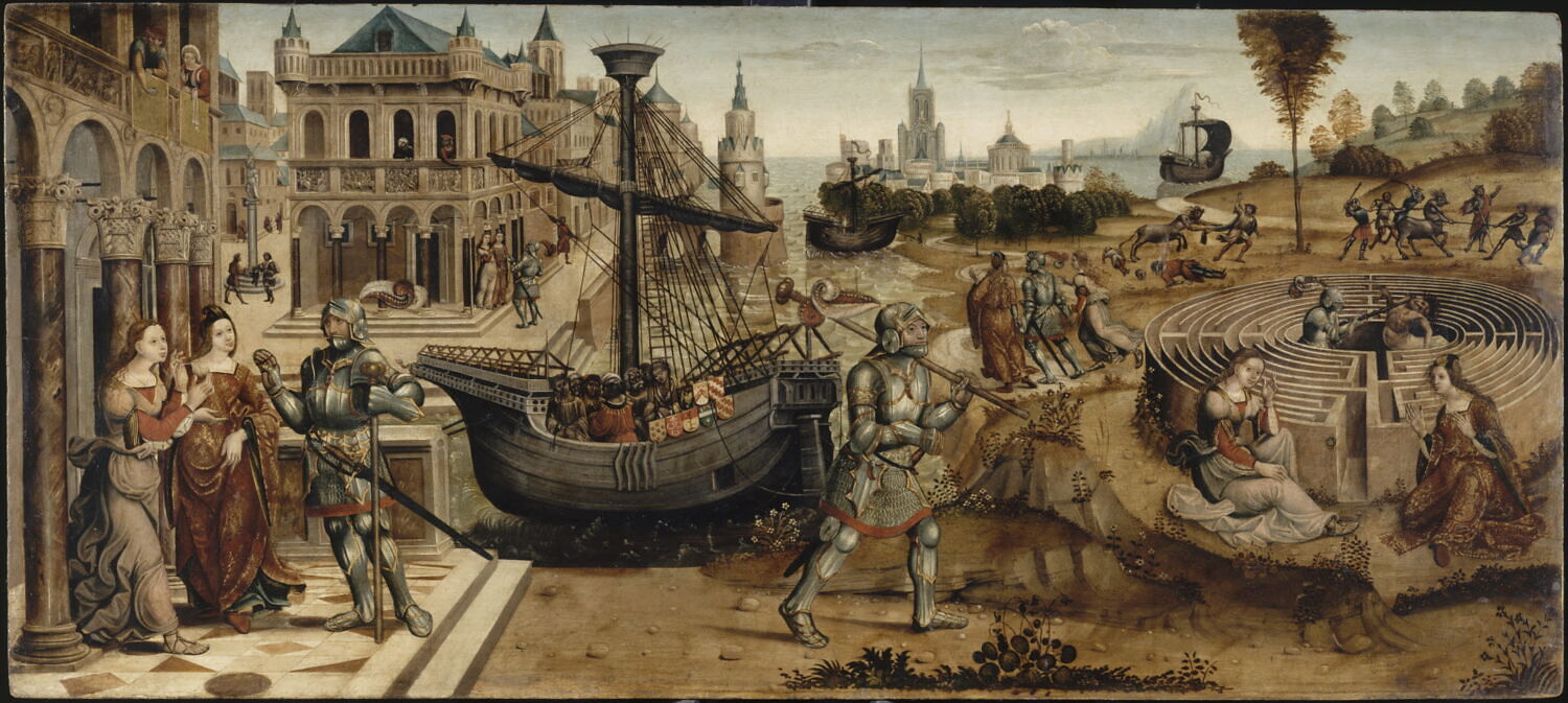 Thésée et le Minotaure, Maître des cassoni Campana, XVIe siècle (1500 - 1600)