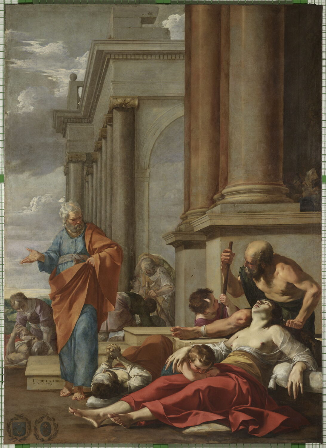 Saint Pierre guérissant les malades avec son ombre, La Hyre, Laurent de, XVIIe siècle (1635)
