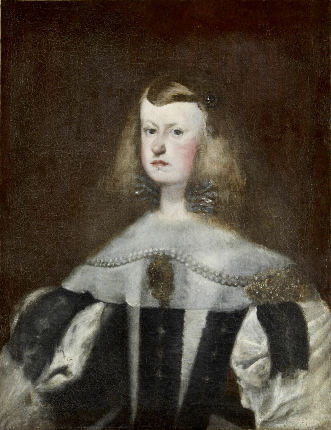 Portrait de l'Infante Marguerite en buste (anciennement Marie-Anne d'Autriche), Espagne, XVIIe siècle (1660)