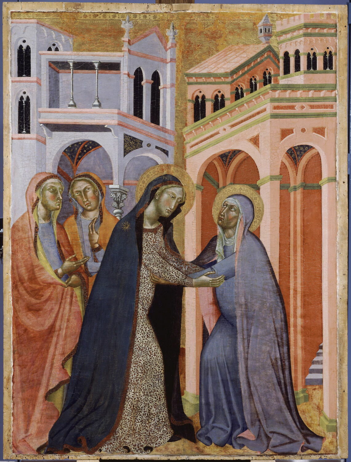 Visitation (retable de la Trinité), Bartolo di Fredi Cini, XIVe siècle (1300 - 1400)