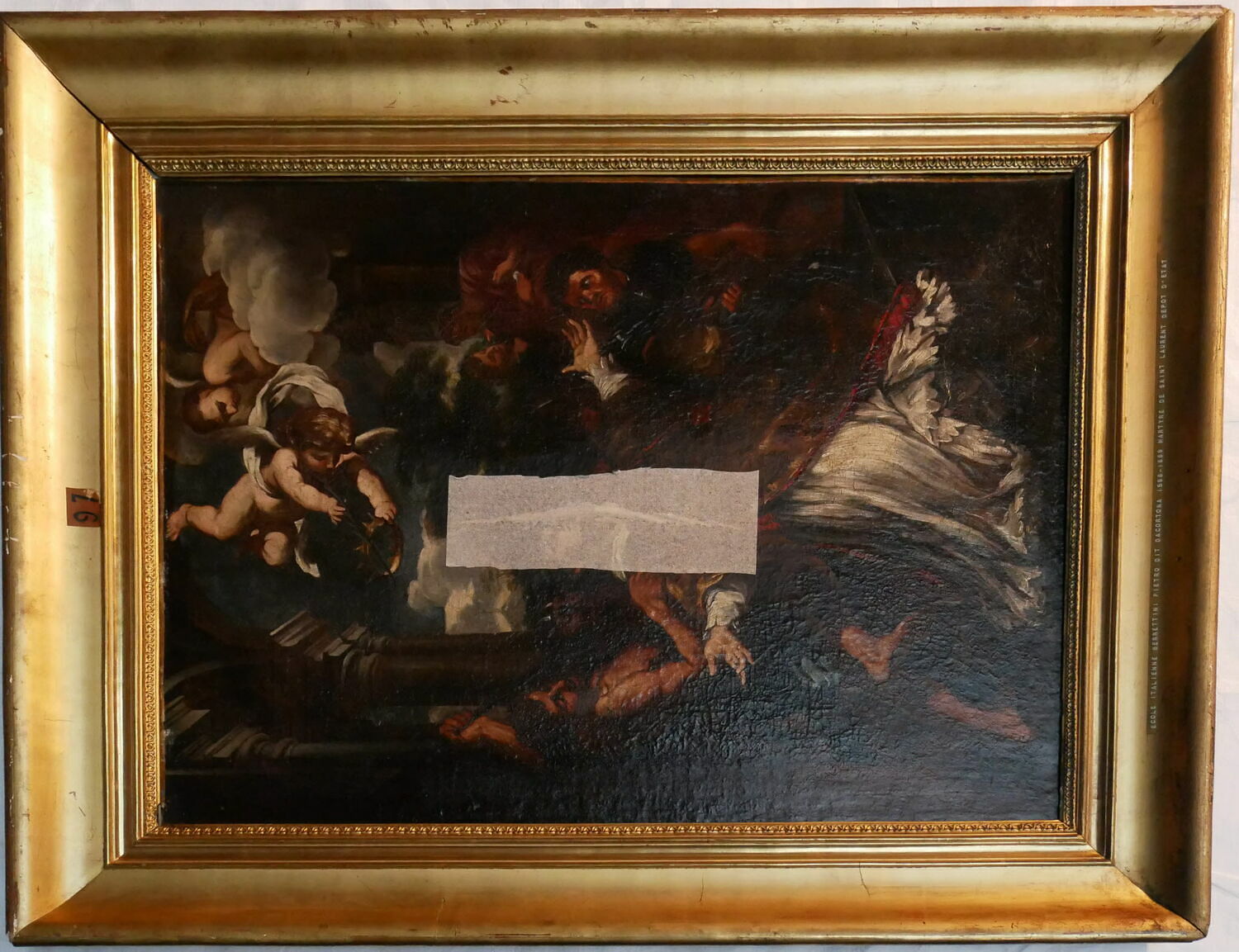 Apprêts du martyr de saint Laurent, Italie, XVIIe siècle (après 1646)