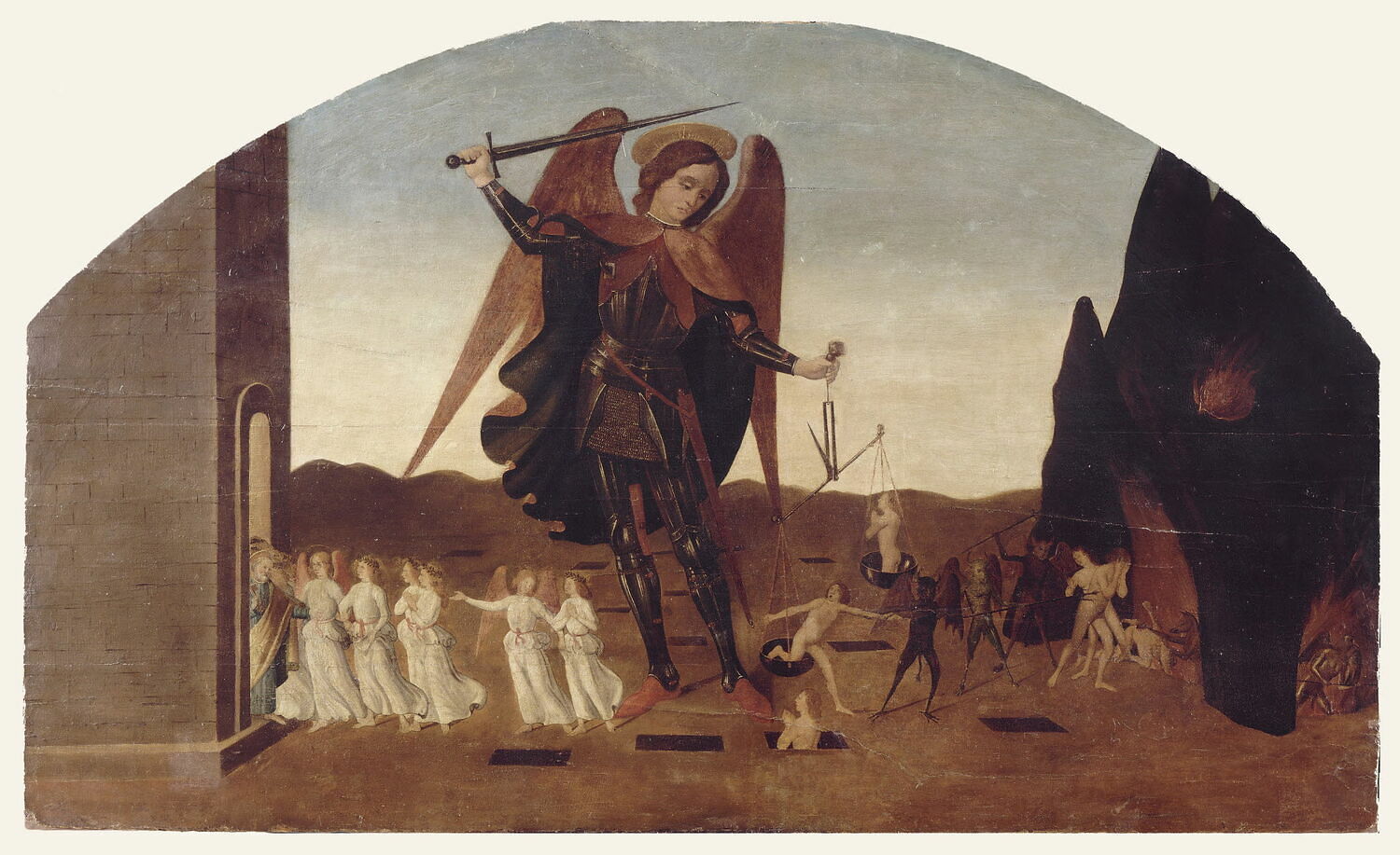 Saint Michel partageant les âmes, Biagio d'Antonio Tucci, XVe siècle (Probablement 1476) (1476)