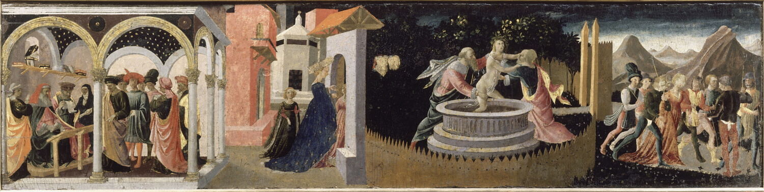 Scènes de l'Histoire de Suzanne : Suzanne et les vieillards, Strozzi, Zanobi, XVe siècle (1400 - 1500)