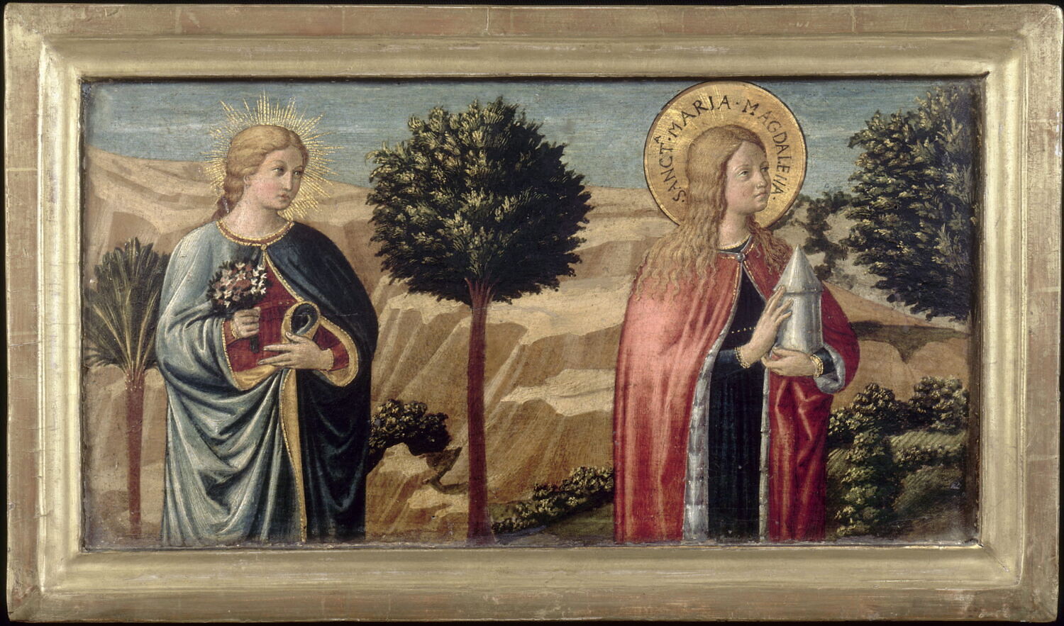 La Bienheureuse Fina de' Ciardi et sainte Madeleine, Gozzoli, Benozzo, XVe siècle (Vers 1450) (1450)