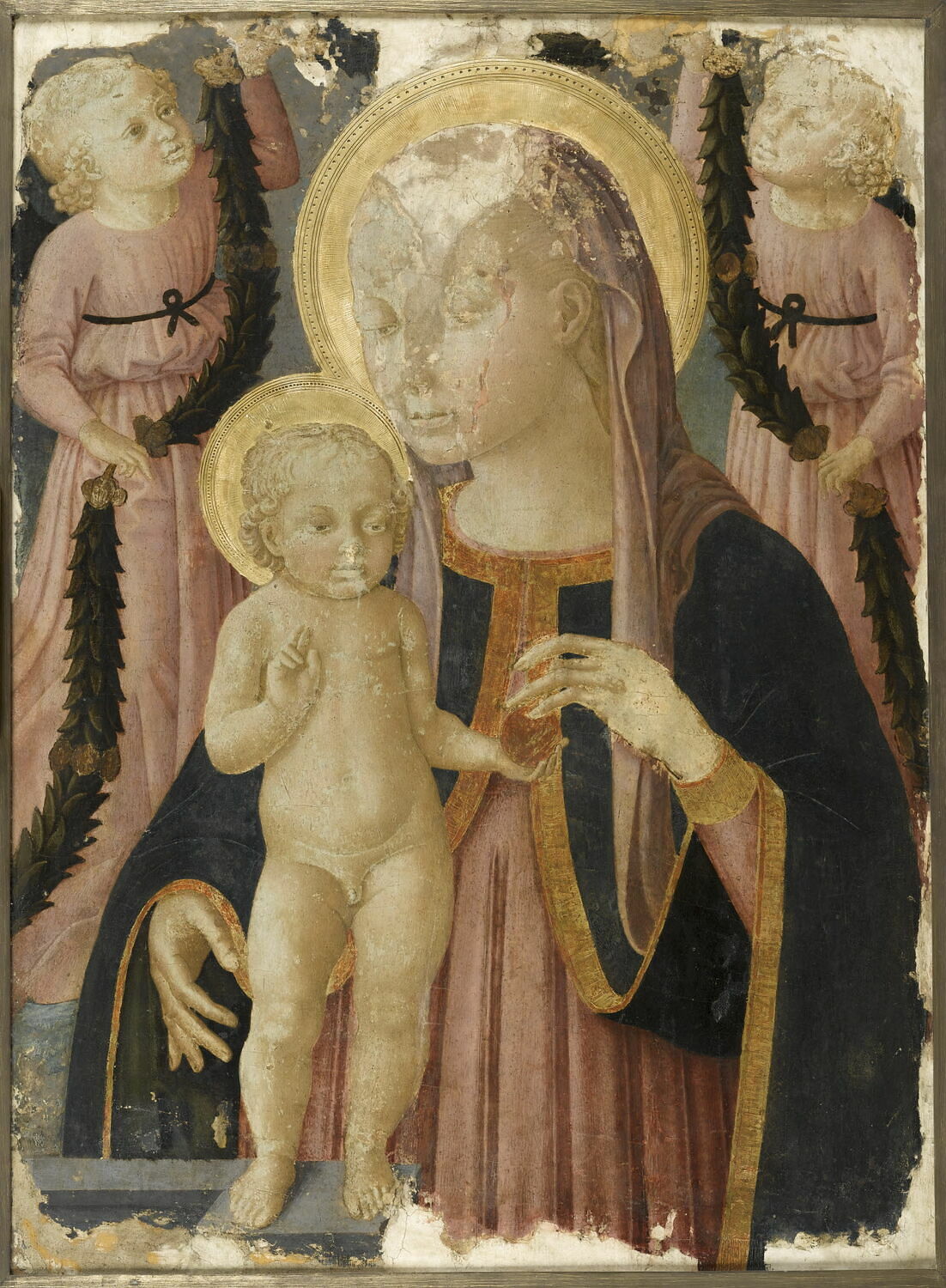 La Vierge et l'Enfant avec deux anges, Machiavelli, Zanobi, XVe siècle (1400 - 1500)