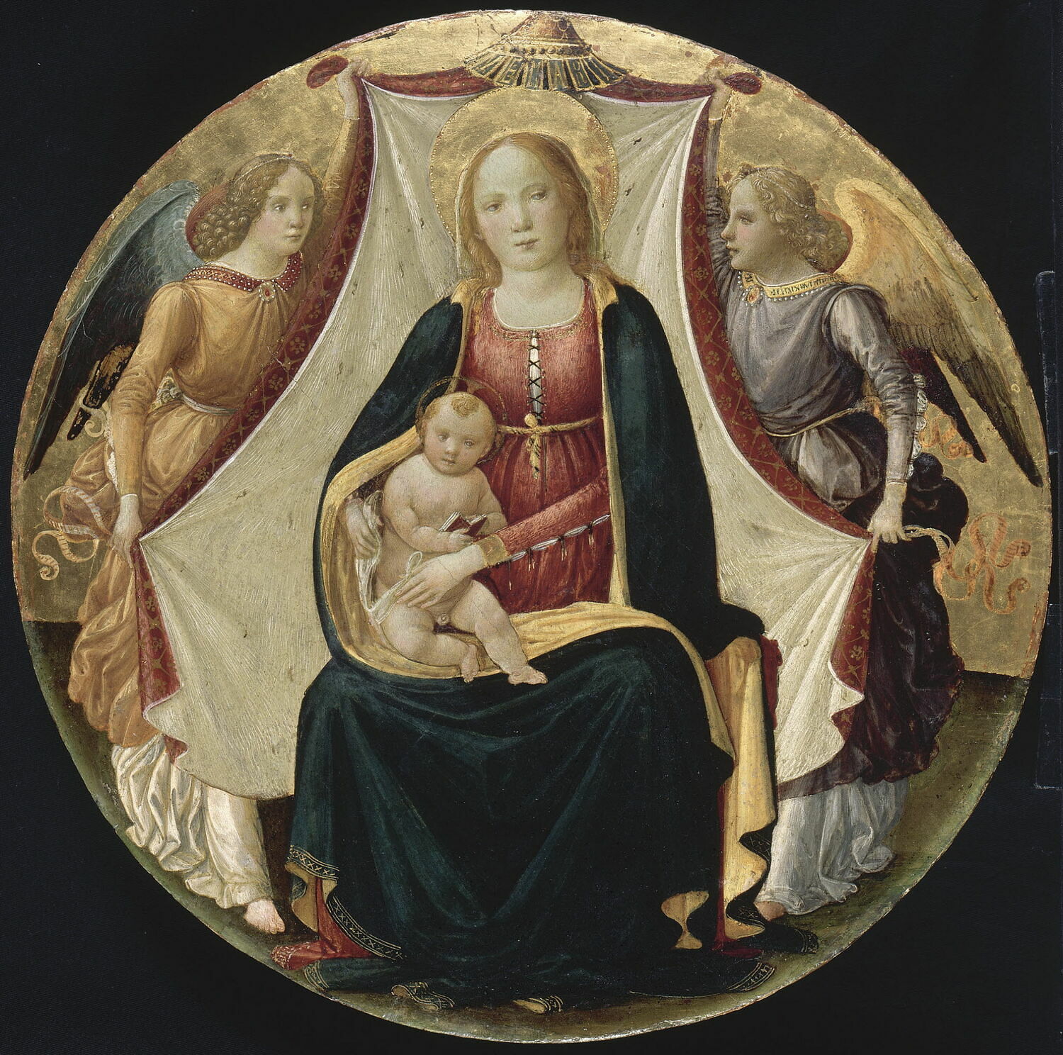La Vierge et l'Enfant avec deux anges, Maître de Marradi, XVe siècle (1400 - 1500)