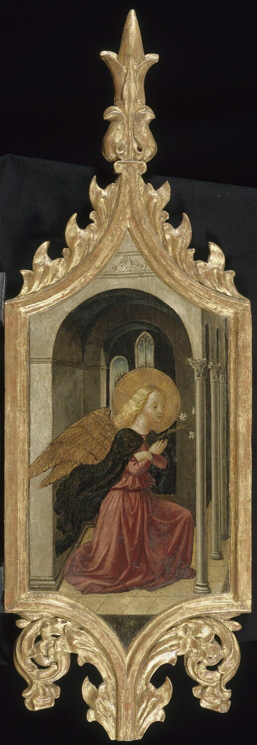 Panneaux du polyptyque de San Venanziano de Camerino : L'Ange de l'Annonciation, Niccolò di Liberatore, XVe siècle (1480 - 1489)