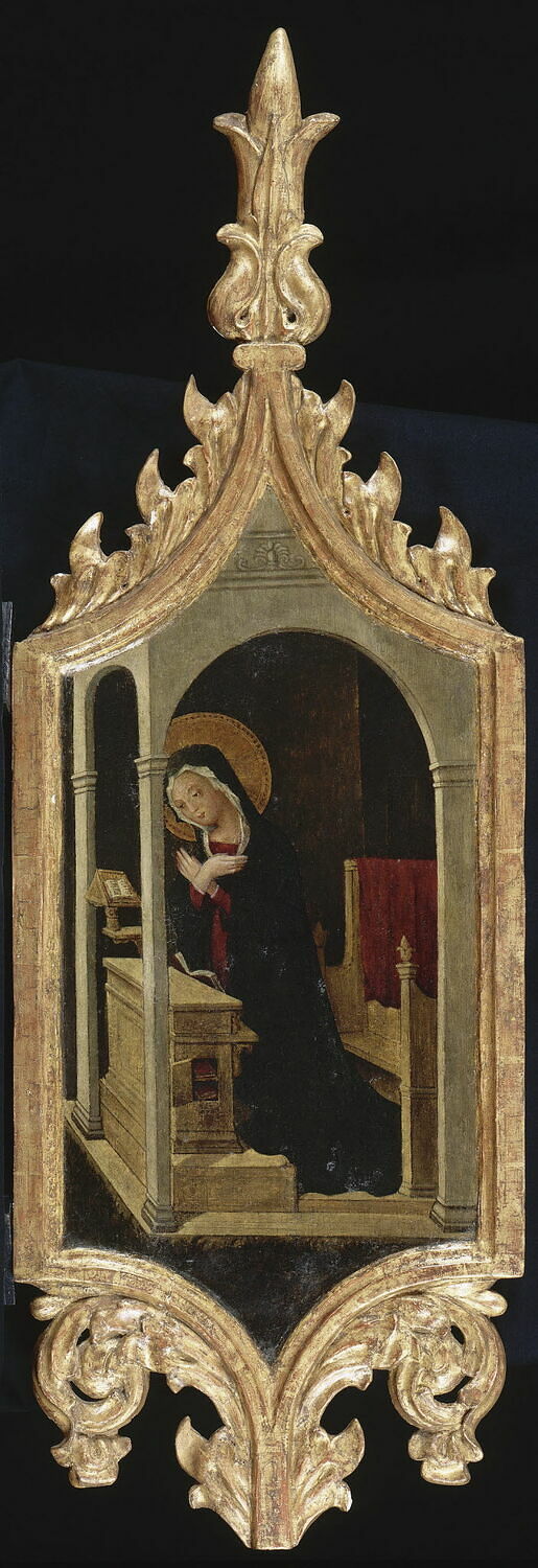 Panneaux du polyptyque de San Venanziano de Camerino : La Vierge de l'Annonciation, Niccolò di Liberatore, XVe siècle (1480 - 1489)