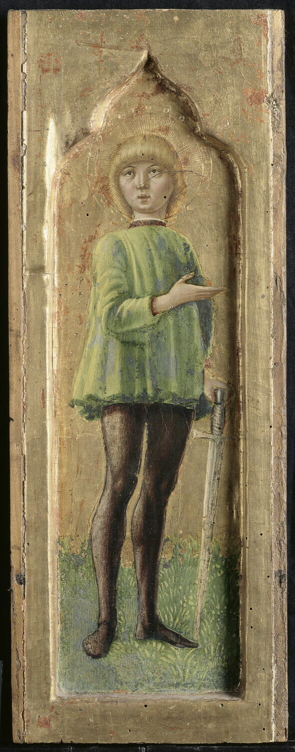 Panneaux du polyptyque de San Venanziano : Saint Victor (?), Niccolò di Liberatore, XVe siècle (1480 - 1489)