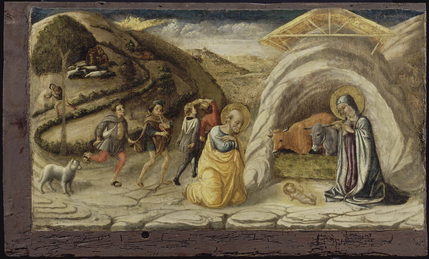 Panneaux du polyptyque de San Venanziano de Camerino : La Nativité, Niccolò di Liberatore, XVe siècle (1480 - 1489)
