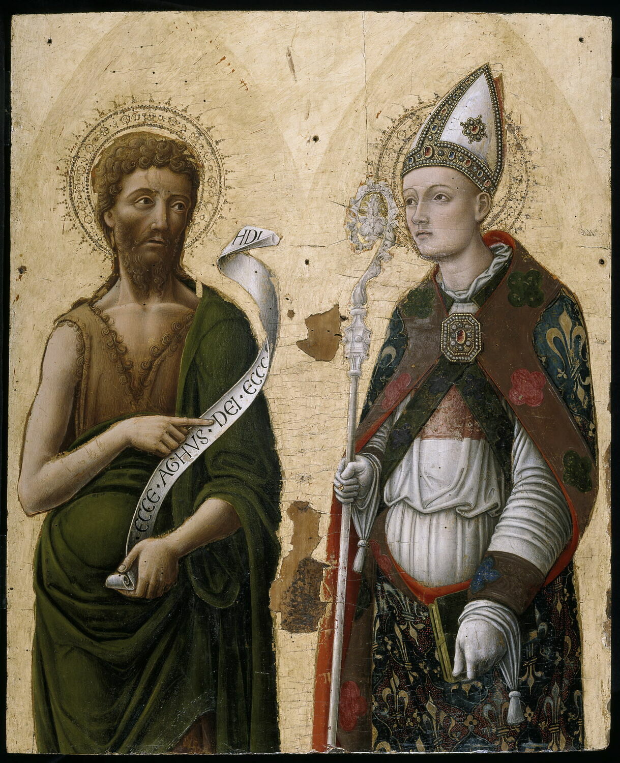 Saint Jean Baptiste et saint Louis de Toulouse, Vivarini, Antonio, XVe siècle (Vers 1463 - 1464) (1463 - 1464)