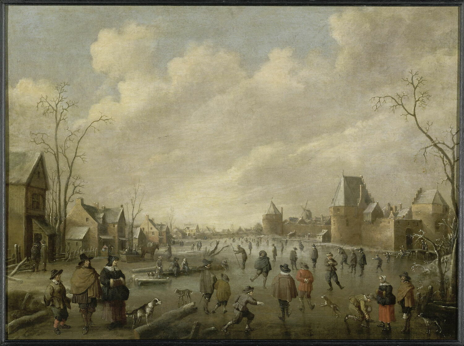 Paysage d'hiver sur un canal, Droogsloot, Joost Cornelisz, XVIIe siècle (1600 - 1700)