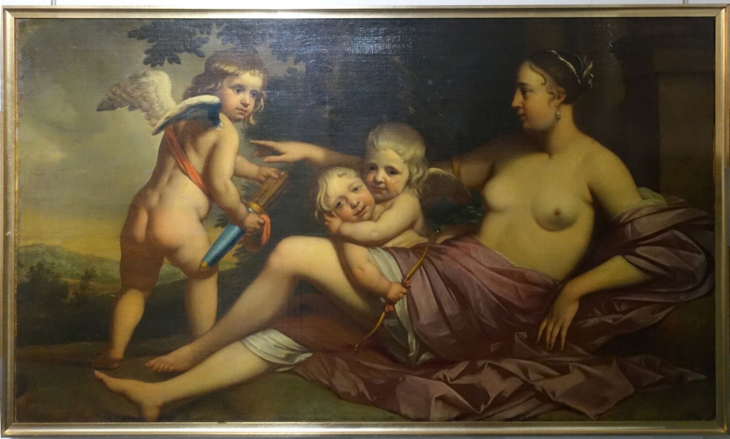 Vénus et amour et enfant, Neck, Jan van, 3e quart du XVIIe siècle (1670)