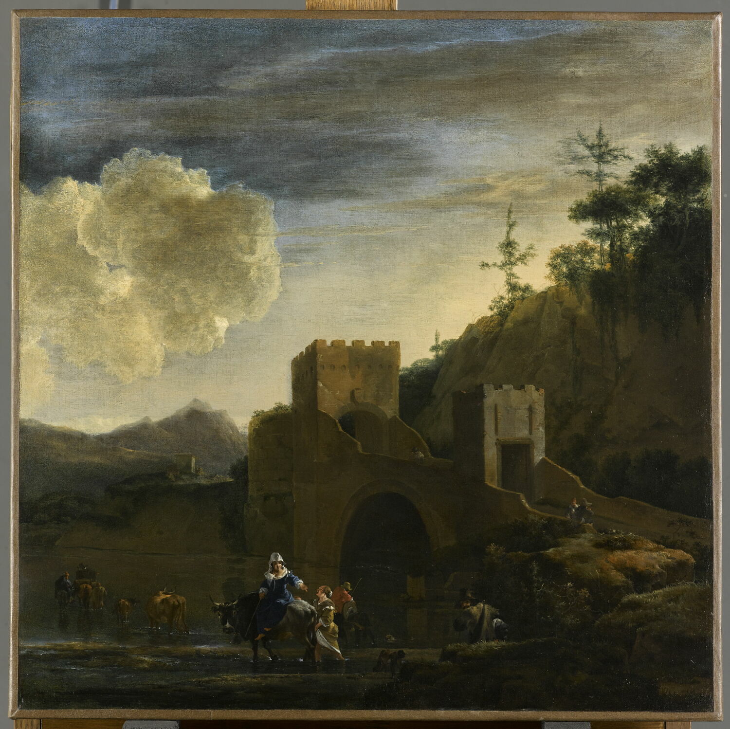 Vue du pont Solario sur le Teverone, Asselijn, Jan, XVIIe siècle (1600 - 1700)