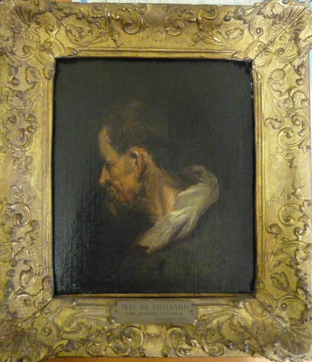 Tête d'homme vue de profil, Антонис ван Дейк, XVII век (1600–1700)