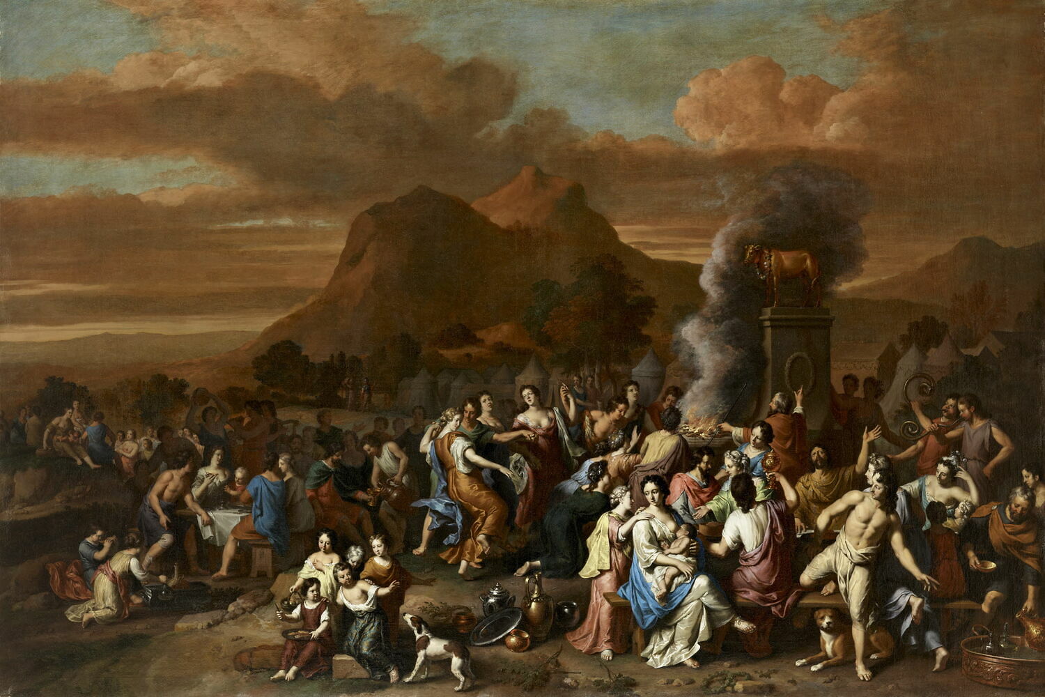 L'Adoration du Veau d'or, Hoet, Gerard le Vieux, XVIIe siècle (1600 - 1700)