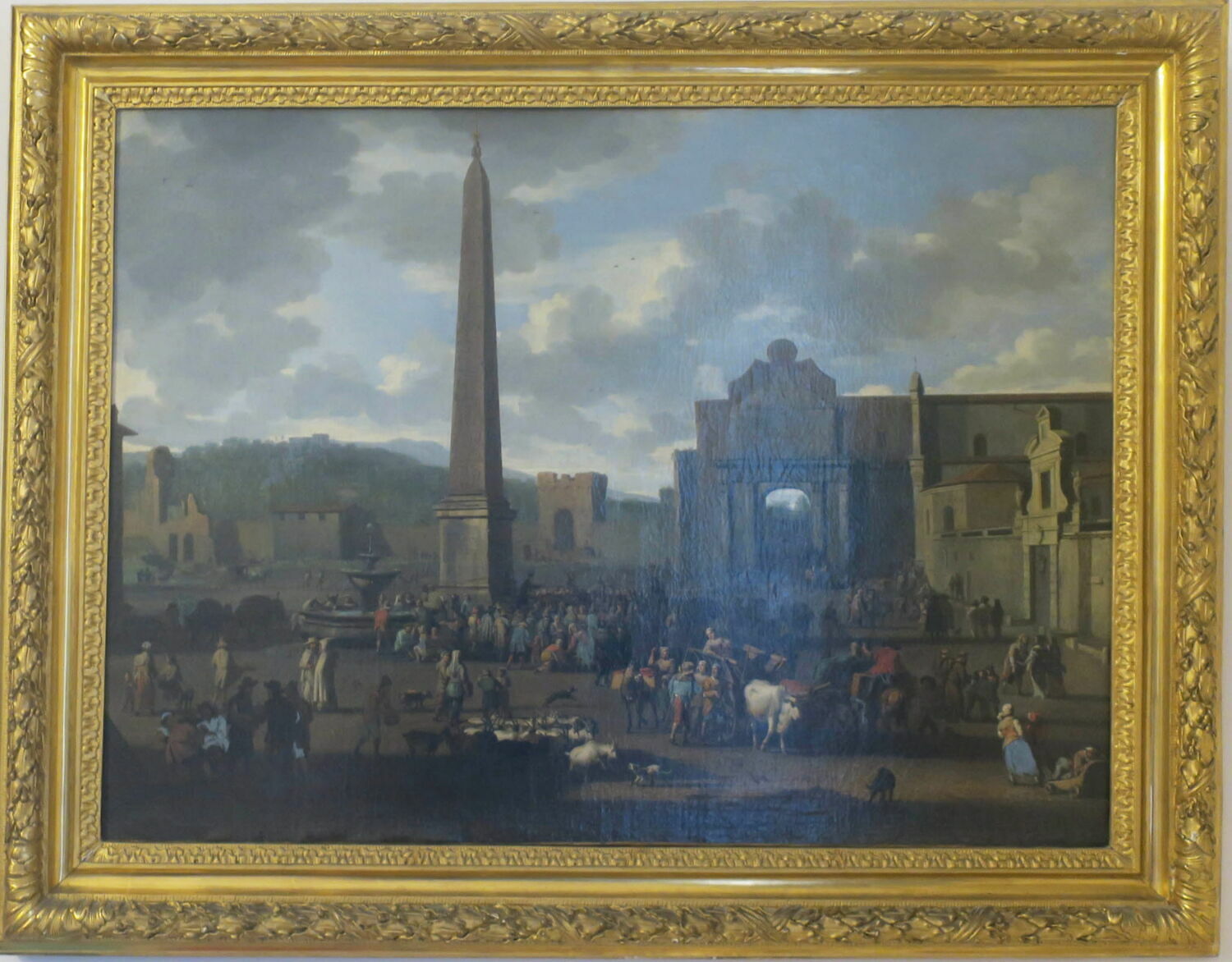 Vue de la porte du peuple à Rome, Lingelbach, Johannes, XVIIe siècle (1600 - 1700)