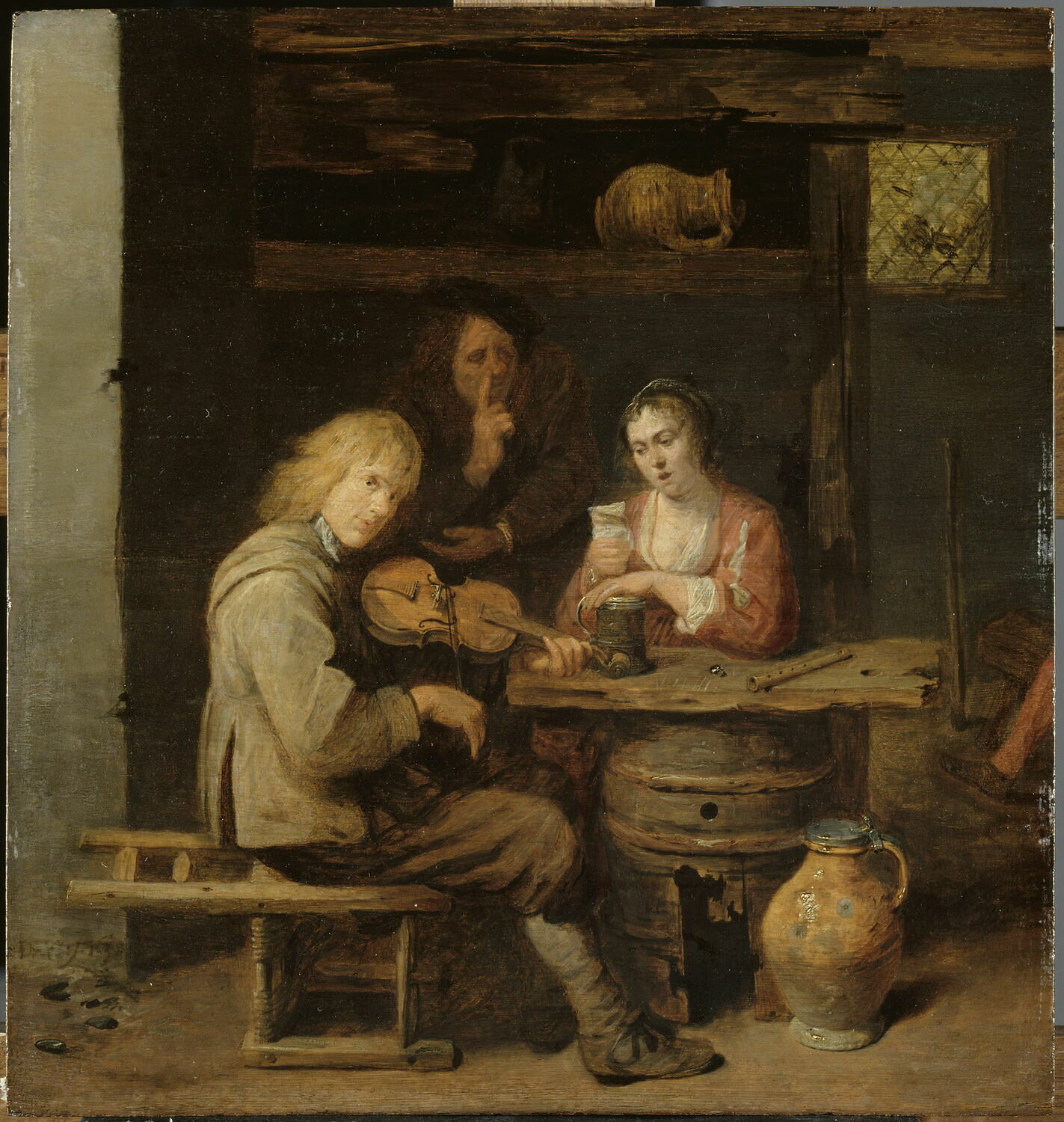 La Leçon de chant ou intérieur de cabaret, Ryckaert, David III, XVIIe siècle (1600 - 1700)