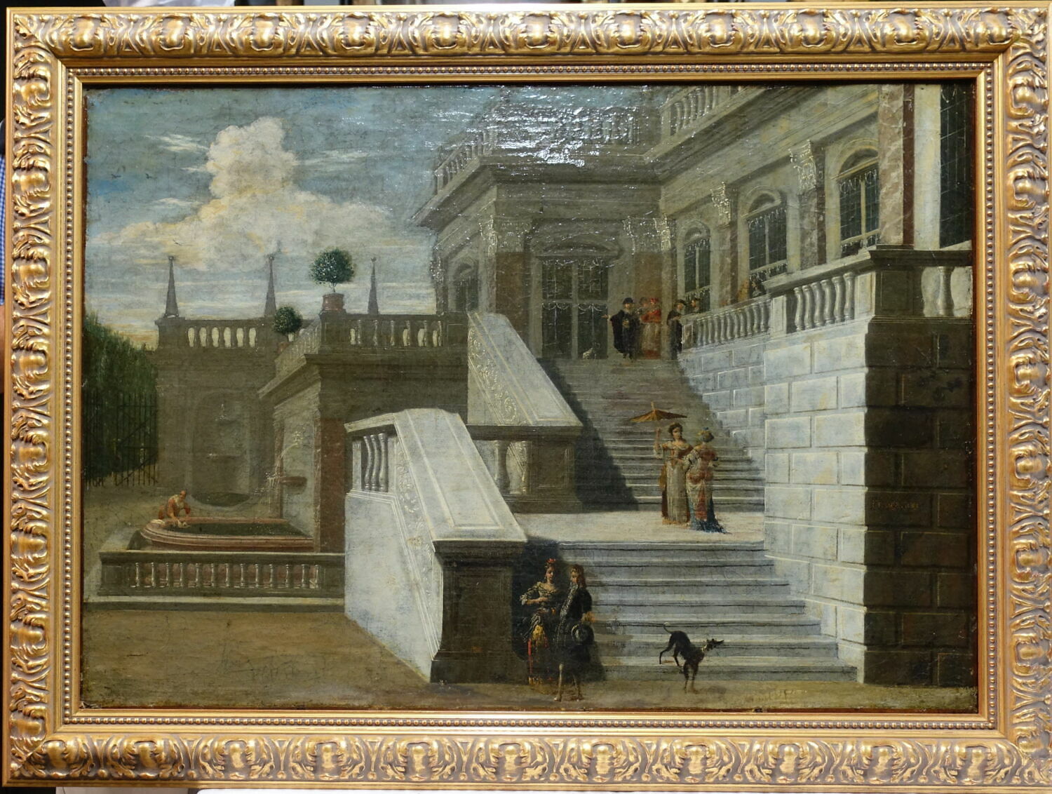 Personnages sur un escalier de Palais, Saeys, Jacob, XVIIe siècle (1683)