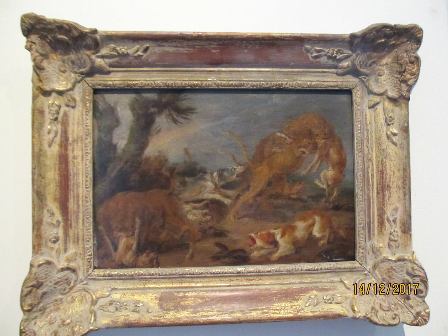 Chasse au lion, esquisse, Vos, Paul de, XVIIe siècle (1600 - 1700)