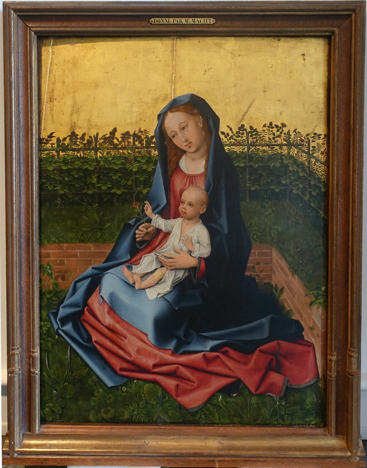 Vierge à l'oeillet dans un jardin, Pays-Bas, XVe siècle (1400 - 1500)