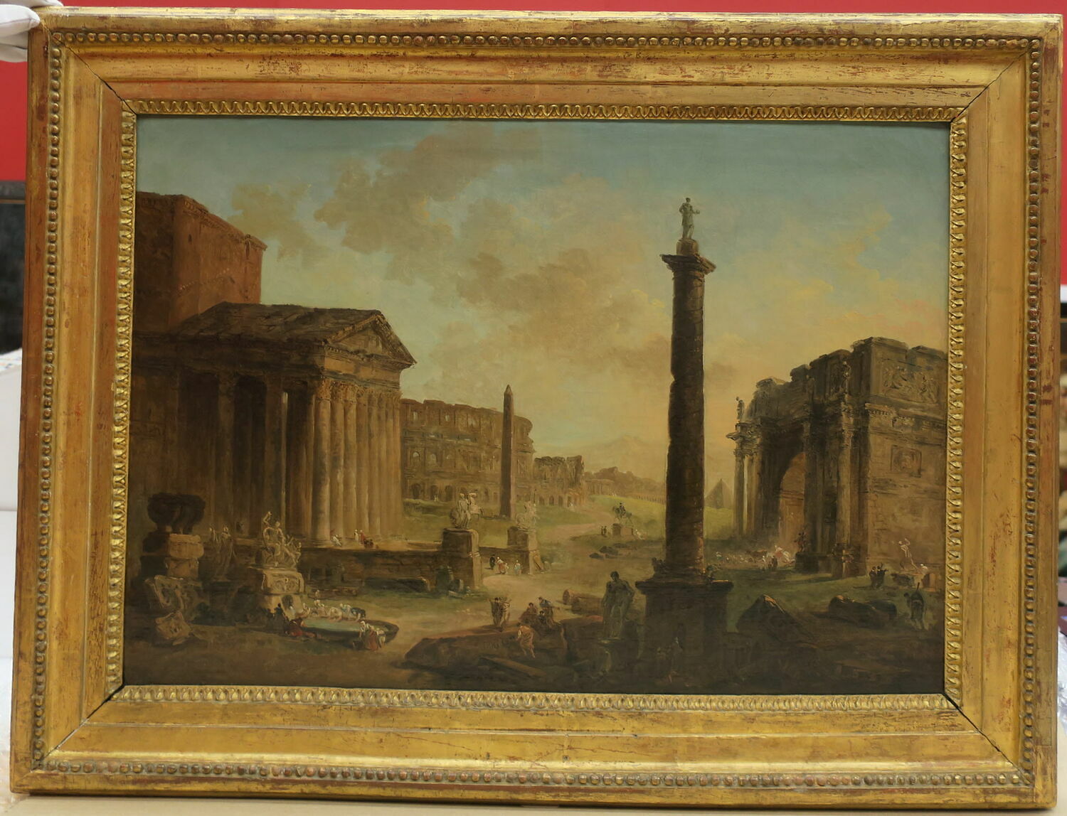 Monuments antiques. Paysage composé de divers édifices (Maison carrée et arènes de Nîmes), Robert, Hubert, XVIIIe siècle (1700 - 1800)