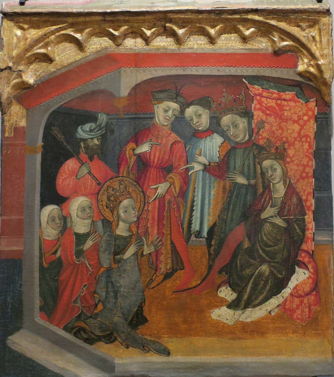 Sainte Ursule demandée en mariage, Maître d'Albocàsser, 1e tiers du XVe siècle (1400 - 1435)