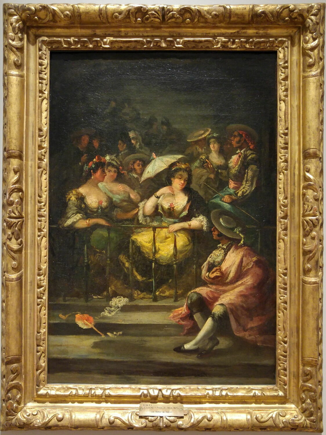 Hommes et femmes espagnols à une tribune, Lucas Velázquez, Eugenio, XIXe siècle (1800 - 1900)