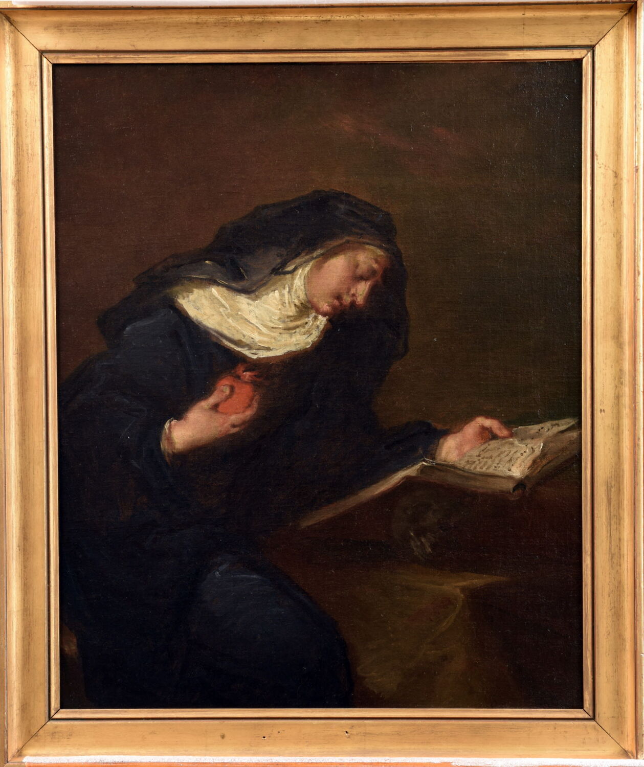 Une sainte lisant (Sainte Gertrude la Grande ?), Bazzani, Giuseppe, XVIIIe siècle (1700 - 1800)